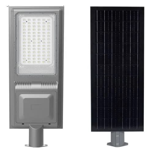 פנס סולארי 120W בגימור אלומיניום עם שלט אלחוטי