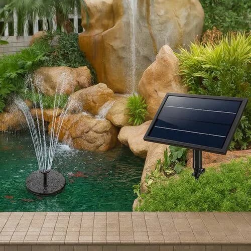 מזרקה סולארית לבריכה 8W | משאבת מים סולארית עם שלט אלחוטי