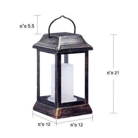 1+1 - זוג עששיות סולאריות בעיצוב וינטג' ייחודי
