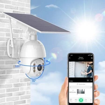 מצלמת אבטחה סולארית Wi-Fi PTZ 4MP ופונקציית Auto Tracking