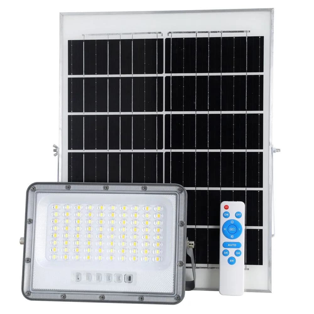 פרוז'קטור סולארי 100W כולל 3 גווני הארה: צהוב, לבן חם ולבן קר