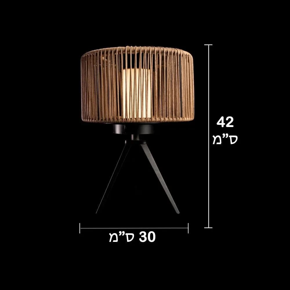 מנורת רצפה סולארית יוקרתית עם חיבור USB דגם שקד